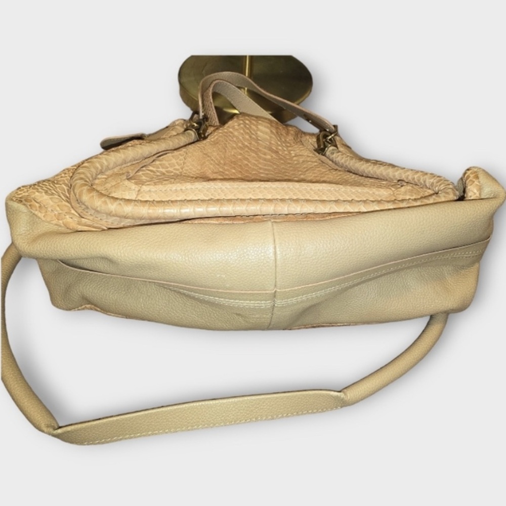 Chloe 2-Way Beige Python Leather Medium Paraty Sa… - image 4